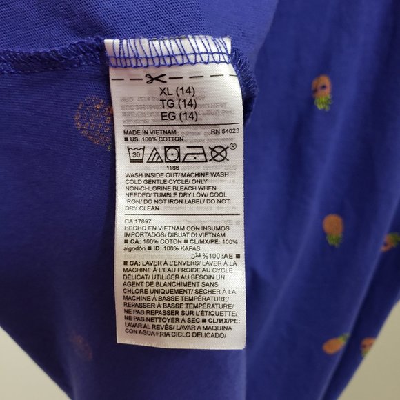 Old Navy girls cool pineapple print 3/4" sleeve dress - Picture 6 of 6